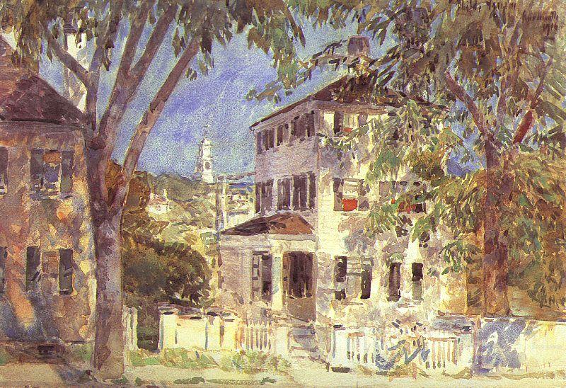 Childe Hassam Street in Portsmouth china oil painting image